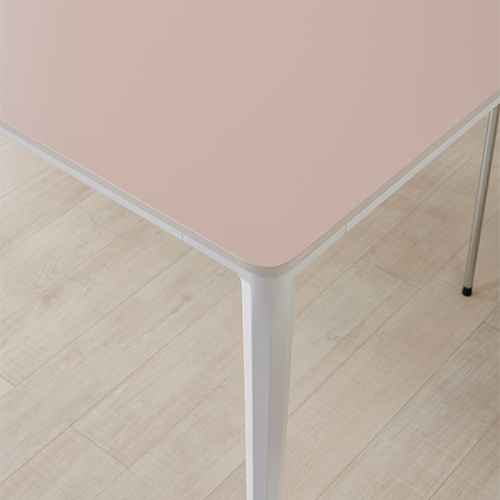 핑크 세라믹 6인 테이블(알루미늄다리)